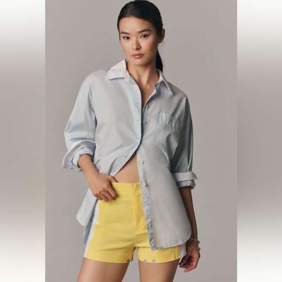 Anthropologie Pants - NWT Maeve Surf City Linen Blend Embellished Shorts | US 0 / UK 4